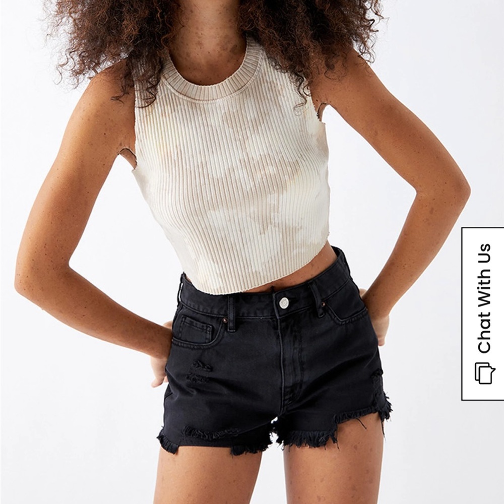 Pac sun black high waisted festival shorts size 25